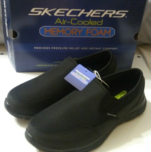 skechers slip ons with air cooled memory foam